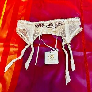Honey Birdette Ivory Lace Garter Belt
